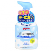 PIGEON Пенный Шампунь Bubble Shampoo аромат свежести, возраст с 1 года, бутылка с пенообразователем 350 мл