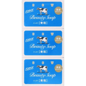 COW BRAND Blue Beauty SOAP Молочное туалетное мыло с ароматом жасмина, подарочный набор 3 шт * 130 гр