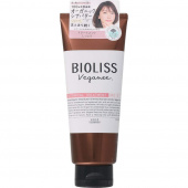 KOSE Бальзам для волос Bioliss Veganee увлажняющий с натуральными маслами, аромат розы и черной смородины, туба 200 гр