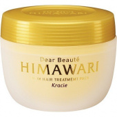 KRACIE Premium Himawari Oil EX Маска глубоко-восстанавливающая  с растительным комплексом для поврежденных волос банка 180гр