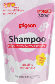 PIGEON Пенный Шампунь Bubble Shampoo, цветочный аромат возраст с 1,5 лет, мягкая упаковка 300 мл