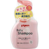 PIGEON Пенный Шампунь Baby Shampoo БЕЗ СЛЕЗ с керамидами и цветочным ароматом, возраст 0+, бутылка с пенообразователем 350 мл