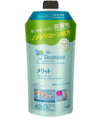 KAO Merit Шампунь для волос бессиликоновый Non-Silicone Floral с разглаживающим эффектом, сменная упаковка 340мл