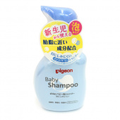 PIGEON Пенный Шампунь Baby Shampoo БЕЗ СЛЕЗ с керамидами без аромата, возраст 0+, бутылка с пенообразователем 350 мл