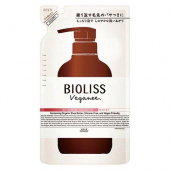 KOSE Шампунь для волос Bioliss Veganee увлажняющий с натуральными маслами, аромат розы и черной смородины, сменная упаковка 340 мл