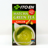 ITOEN Зеленый чай MATCHA GREEN TEA GINGER классический листовой с Матча и имбирем, 20 пирамидок в коробке
