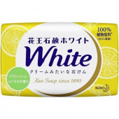 KAO Крем-мыло White увлажняющее твердое кусковое, с витаминами и цитрусовым ароматом, 1 шт.* 130 гр.