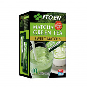 ITOEN Зеленый чай Матча MATCHA GREEN TEA SWEET POWDER Порошковый Для холодных и горячих напитков, кулинарии, косметологии, 10 стиков * 12 гр., в коробке