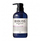KOSE Шампунь для волос Bioliss Veganee разглаживающий с натуральными маслами, аромат розы и черной смородины, диспенсер с дозатором 480 мл
