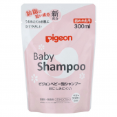 PIGEON Пенный Шампунь Baby Shampoo БЕЗ СЛЕЗ с керамидами и цветочным ароматом, возраст 0+, мягкая упаковка 300 мл